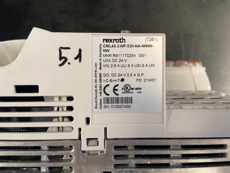 Alternative view of Material Rexroth driver control training CML