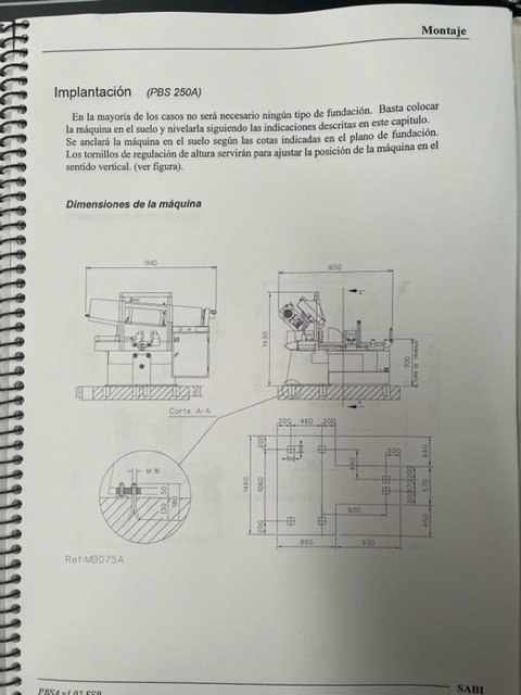 Sierra automática Sabi PBS 250A con CNC - Imagen 15