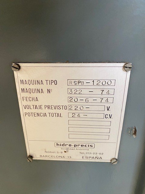 Rectificadora Tangencial Hidroprecis modelo RSPB 1200 - Imagen 9