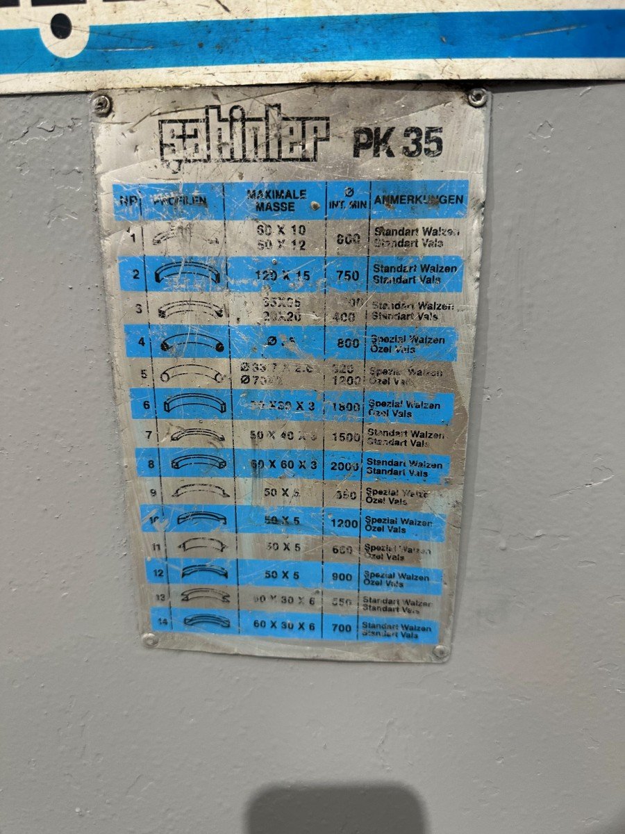 Máquina Curvadora motorizada de perfiles y tubos Sahinler PK-35 S - Imagen 6