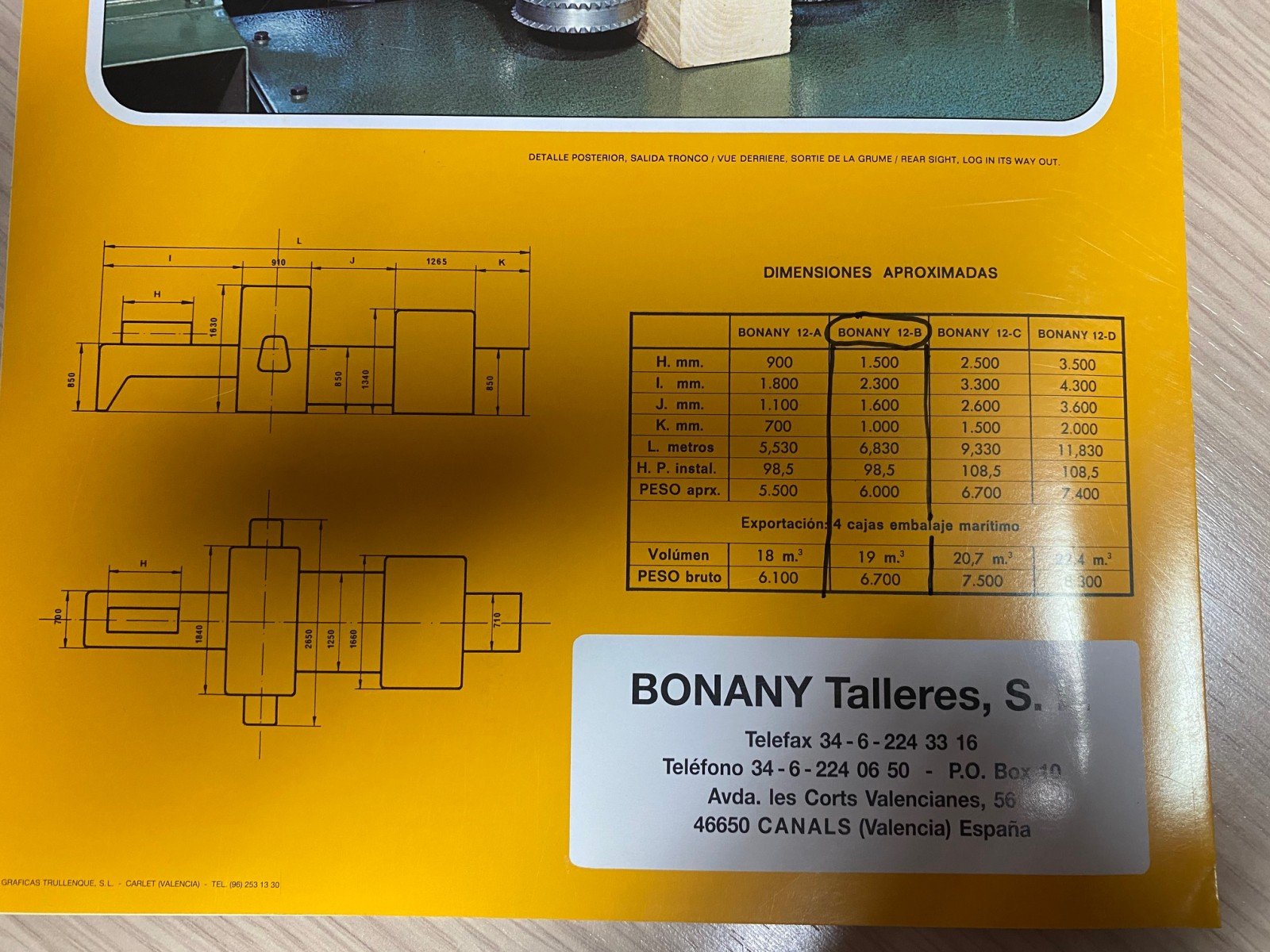 Escuadradora de 3 Caras Bonany B12 D con Módulos de Corte y Discos de Widia - Imagen 9