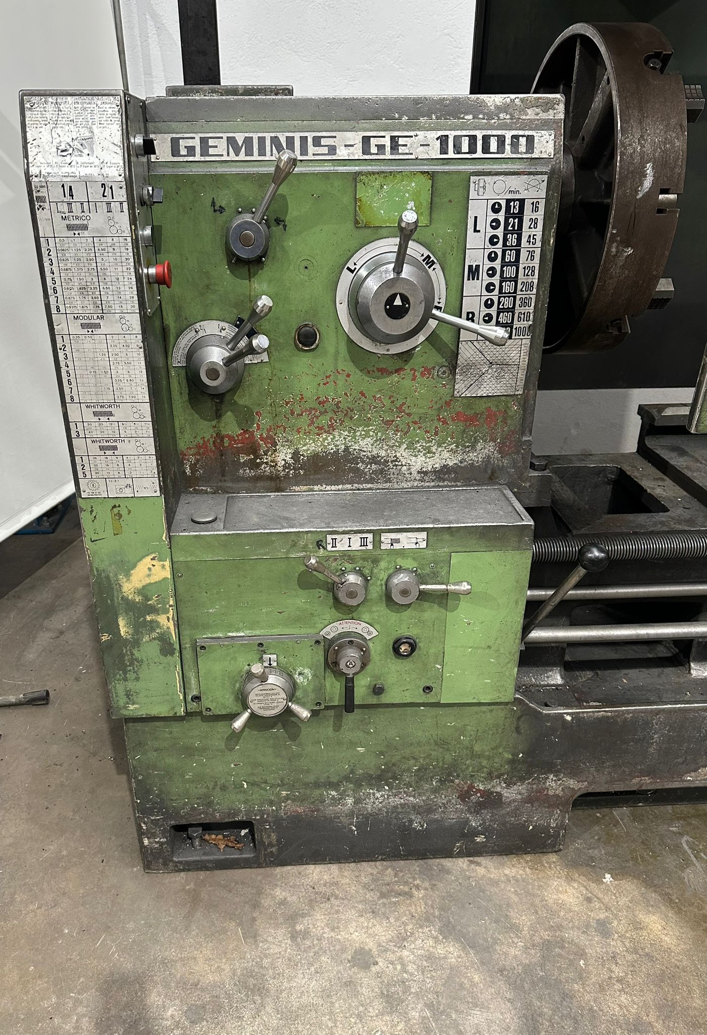 Torno Geminis GE 1000 de 2000 mm entre Puntos con Visualizador de Cotas - Imagen 4