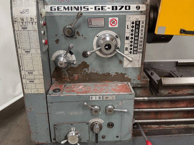 Torno Geminis GE 870x4000mm vista general - Valcomaq