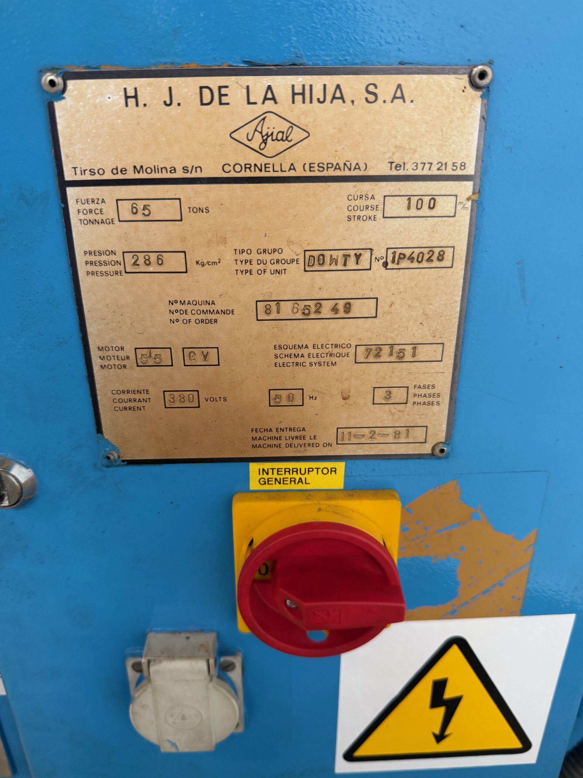 Ajial PPH 65T Hydraulic Press Brake 2550 mm - Image 4