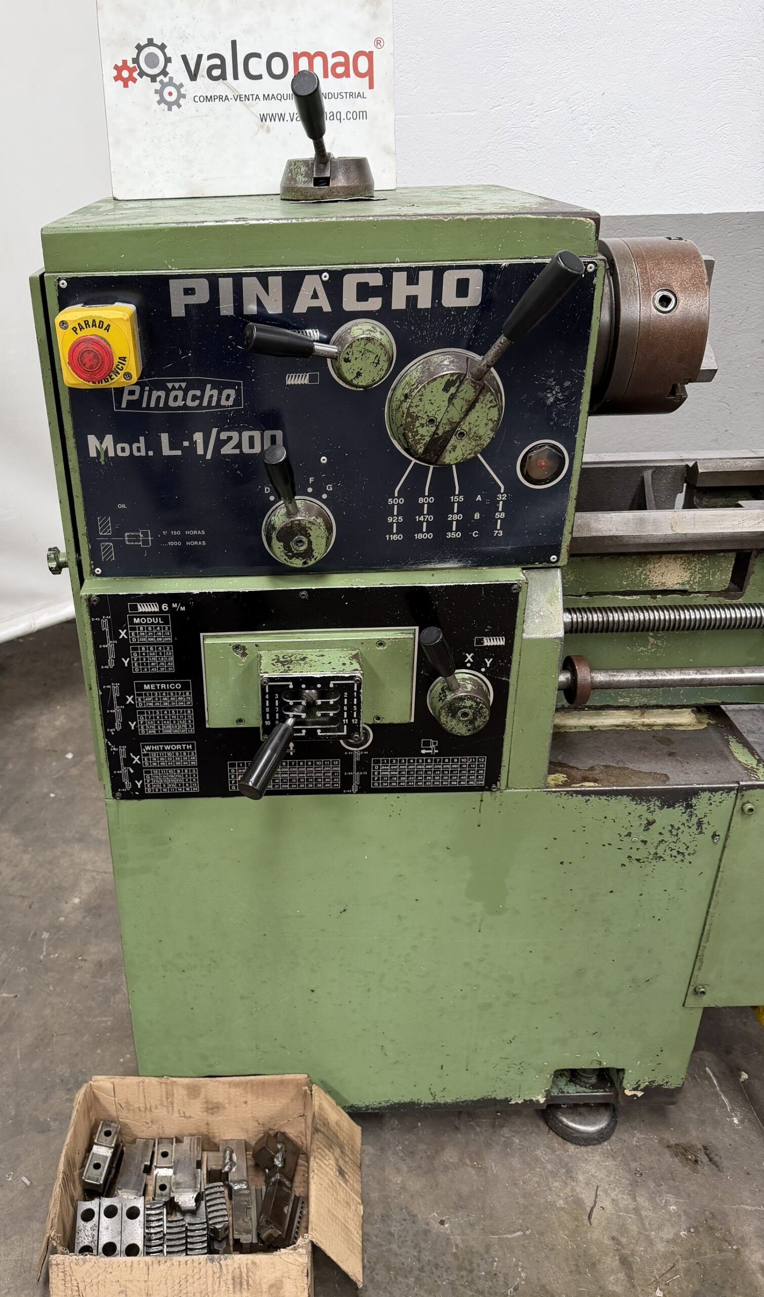 Torno Pinacho L1 200 × 1150 mm con Luneta Fija y Móvil - Imagen 3