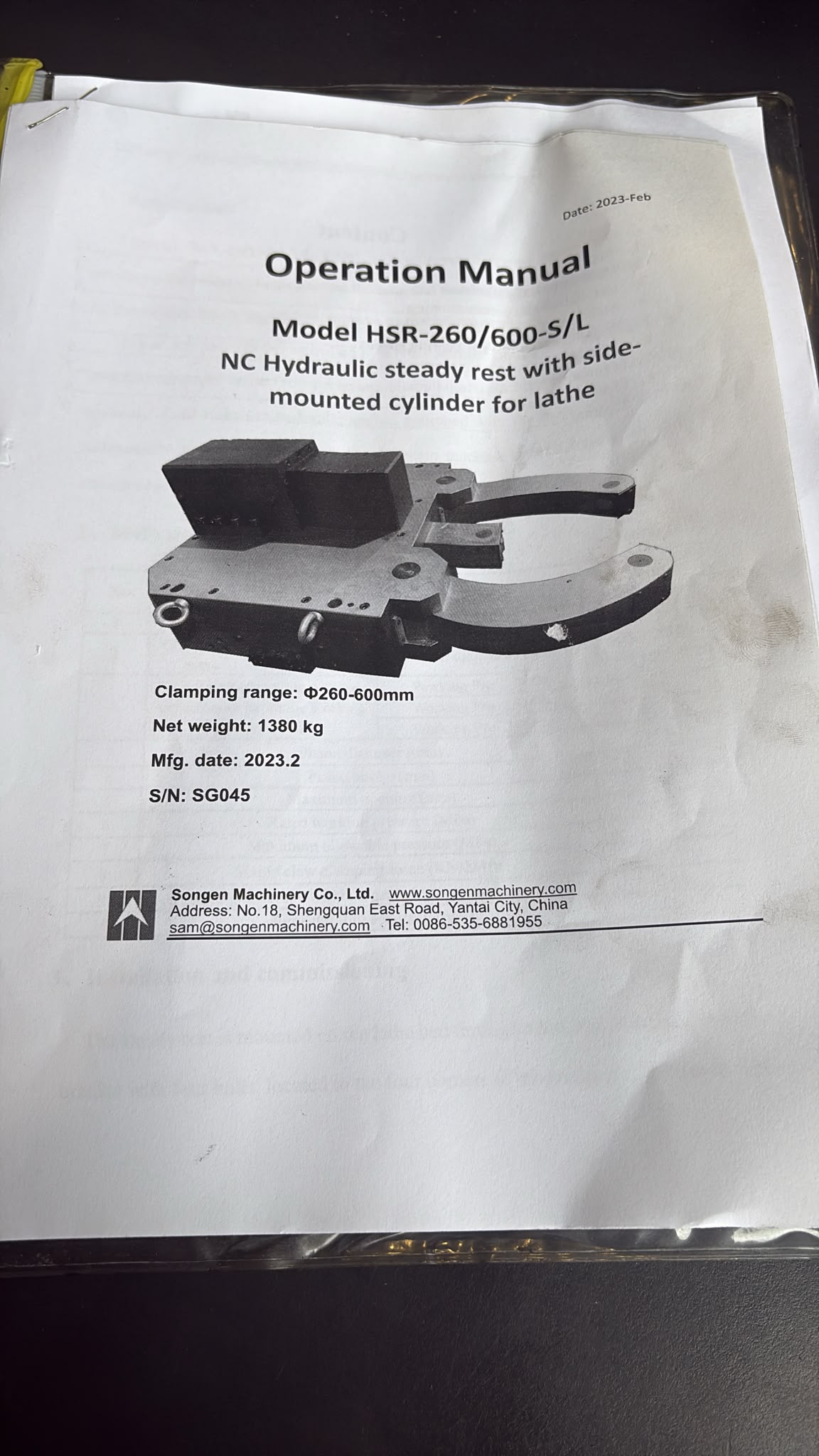Luneta Hidráulica HSR-260/600-S/L CNC para Tornos de Gran Capacidad - Imagen 3