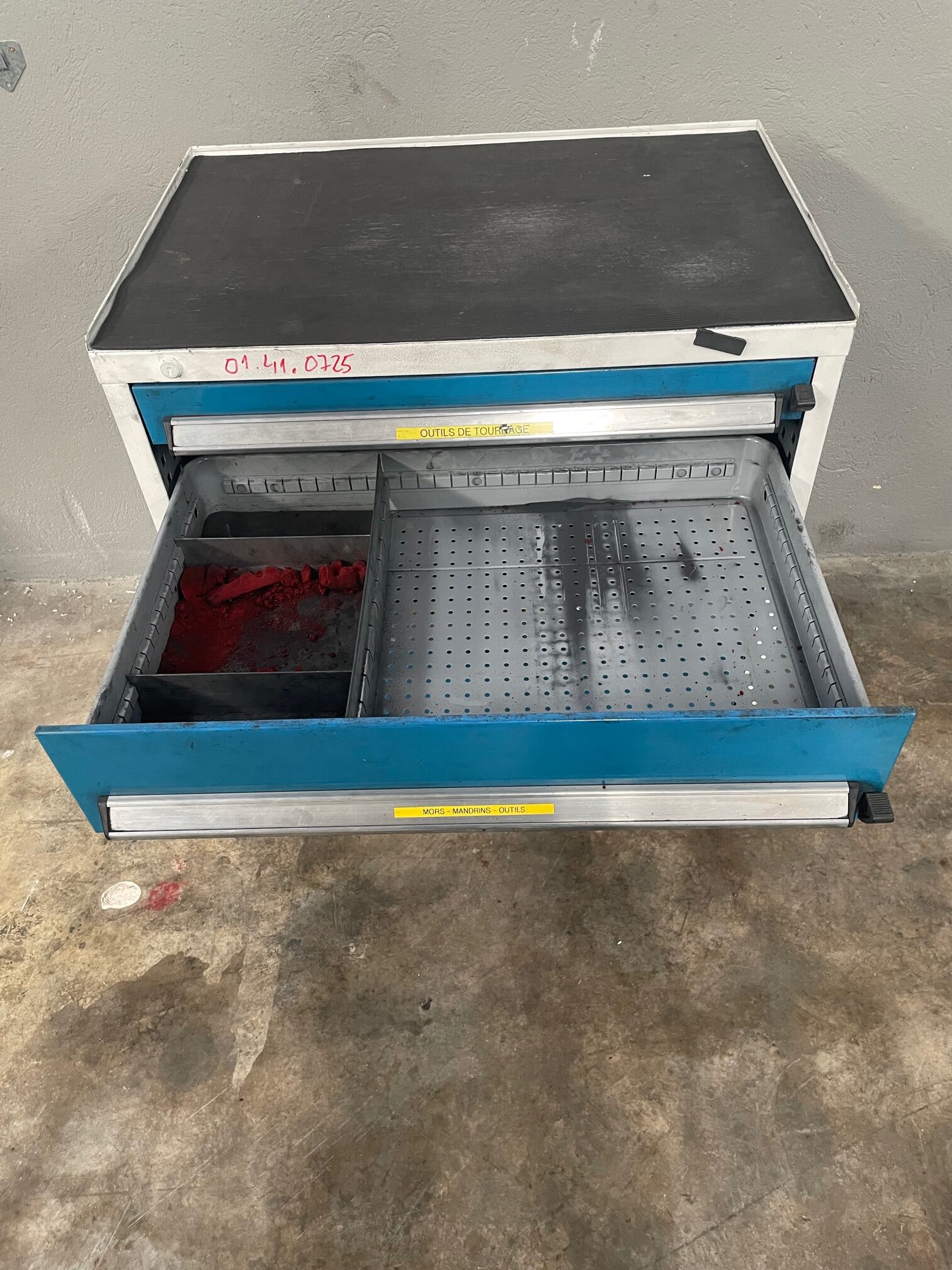 Metal Cabinet for Machine Tools with 3 Drawers and Lower Door