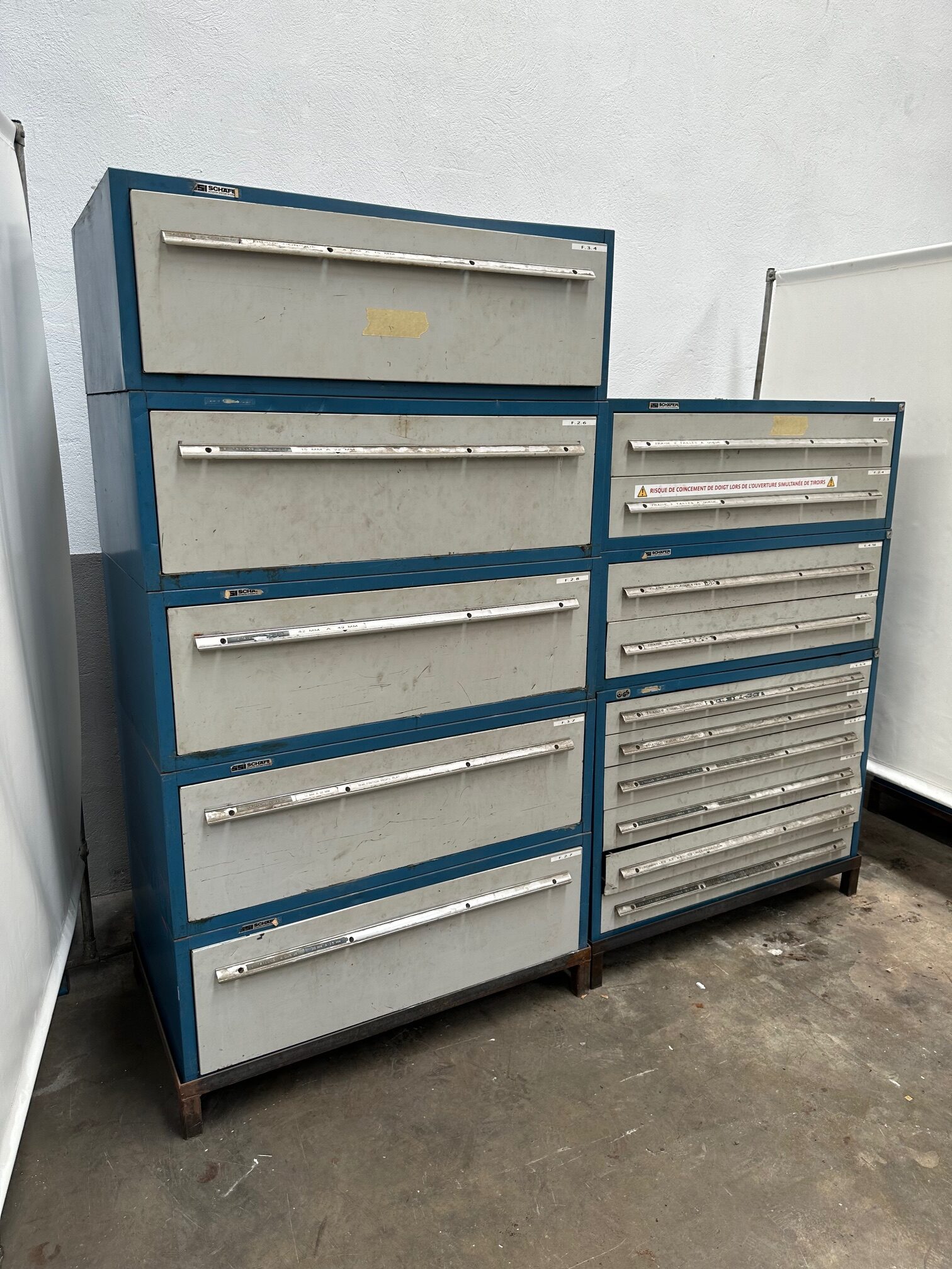 Set of Metal Storage Cabinets with 15 Drawers - Image 2