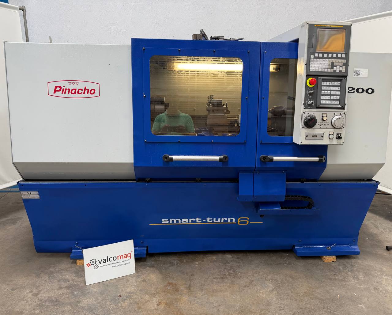 Pinacho Smart Turn 6 CNC Lathe 200 × 1000 mm with Fanuc OI Mate TC