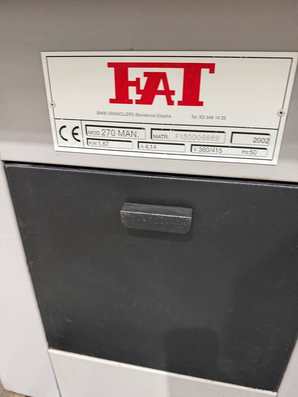 Fat 270 Manual Bandsaw with Roller Tables - Image 7