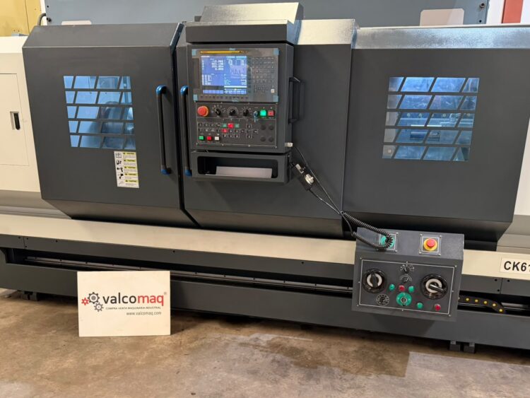 Alternative view of New CK6166 x 2000 mm CNC Lathe with Fanuc Control